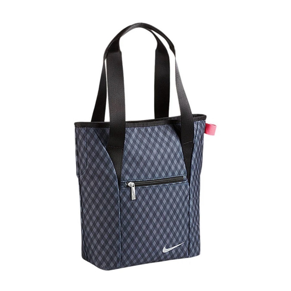 Nike Blue and Black Checkered Tote Bag